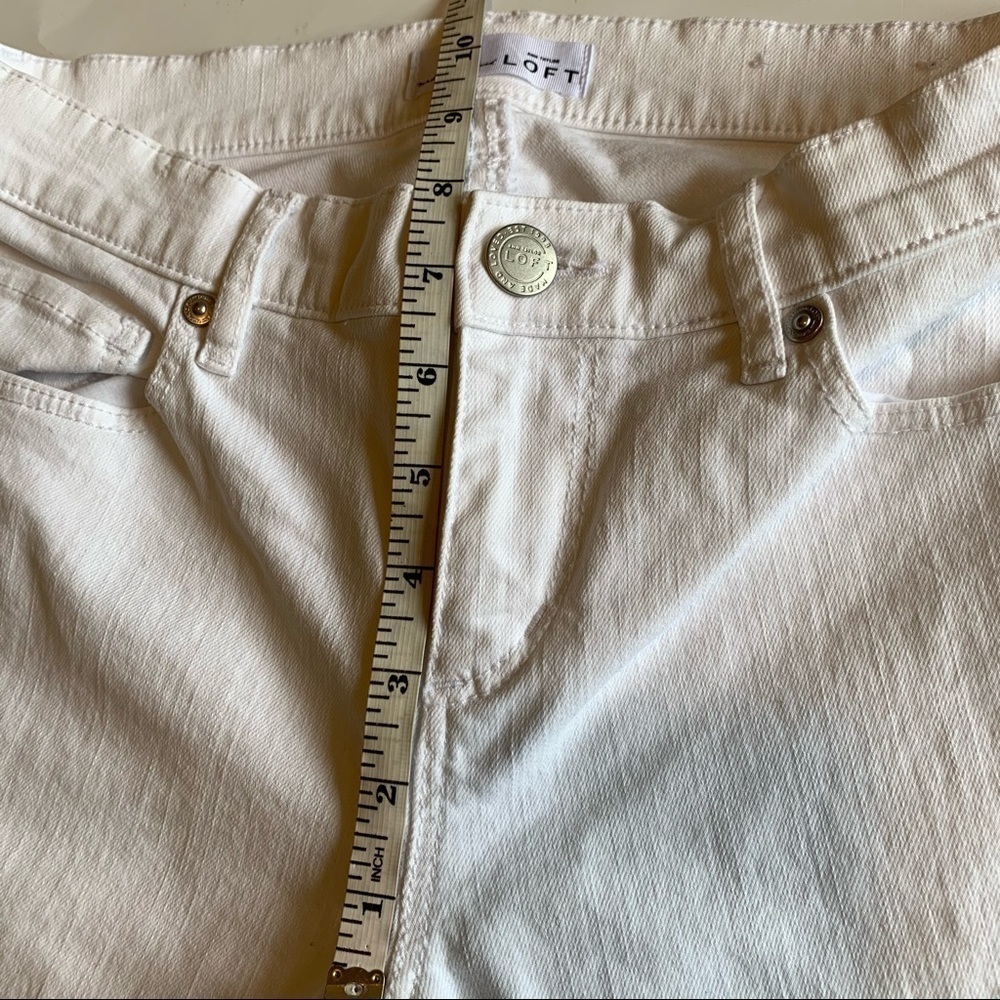 LOFT white straight leg jeans by Ann Taylor like new - Picture 11 of 12